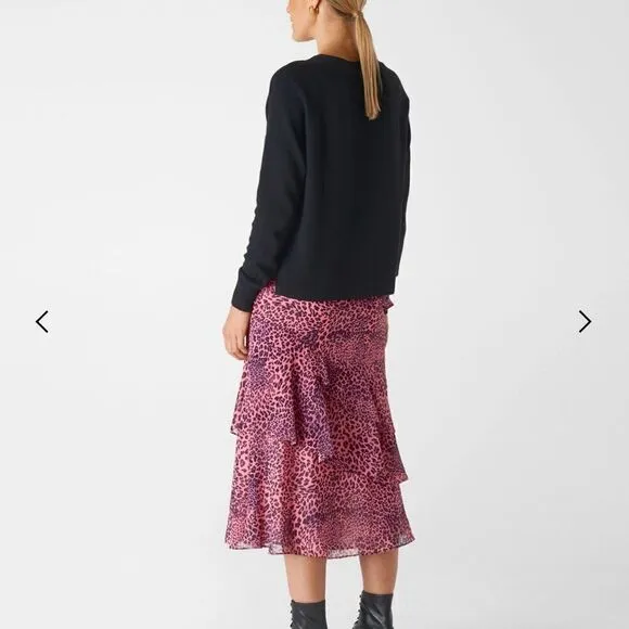 **** Whistles Wild Cat Print Skirt (R)