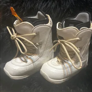 White and Tan High-Top‎ Rain &amp; Snow Boots