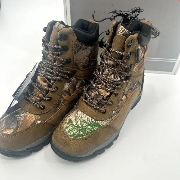 Winchester Bobbcat Hunting Boots Mens 8.5 Multi Camo Edge Waterproof 4BC311-807‎