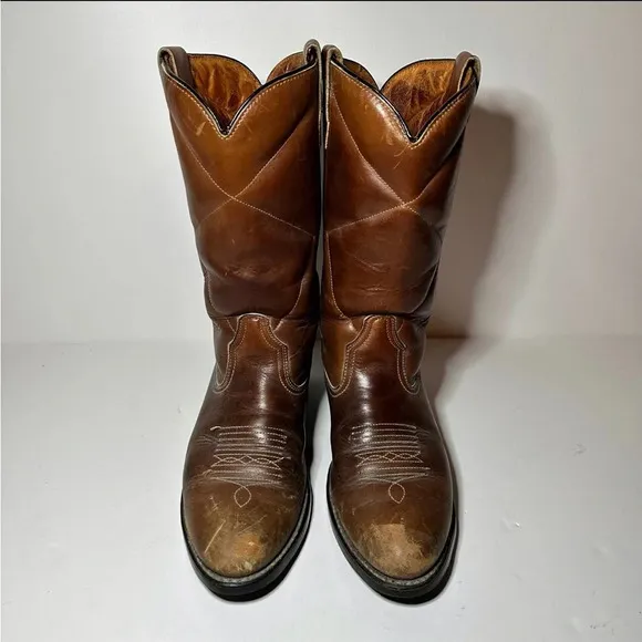 Wolverine 1965 Mens 9.5B Insulated Cowboy Boots Vintage Brown Leather Western