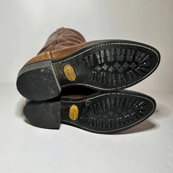 Wolverine 1965 Mens 9.5B Insulated Cowboy Boots Vintage Brown Leather Western