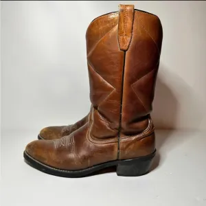 Wolverine 1965 Mens 9.5B Insulated Cowboy Boots Vintage Brown Leather Western