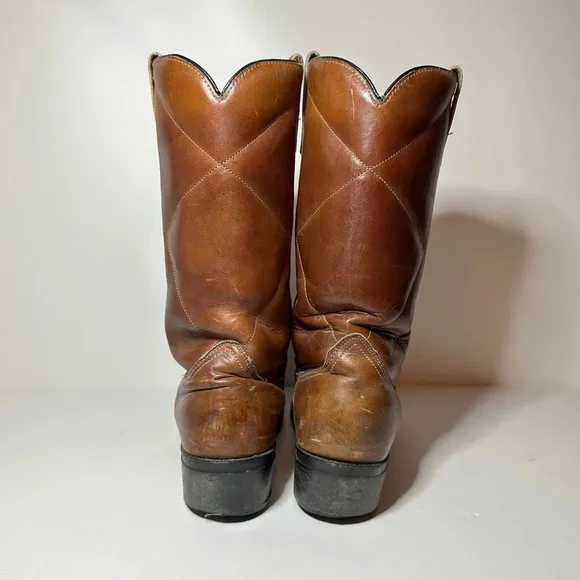 Wolverine 1965 Mens 9.5B Insulated Cowboy Boots Vintage Brown Leather Western