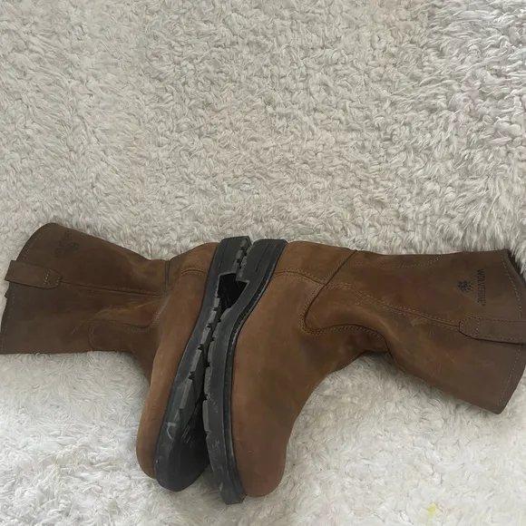 Wolverine Wellington Men’s Tan Leather Biker Boots SZ10.5 W01727