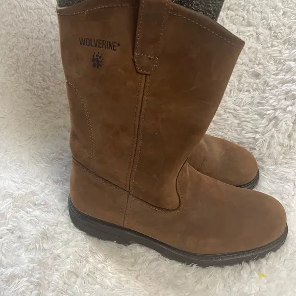 Wolverine Wellington Men’s Tan Leather Biker Boots SZ10.5 W01727