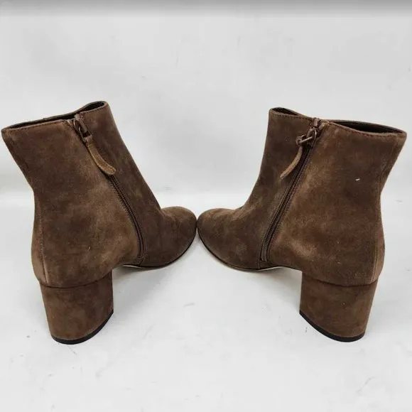 Women's 7 J Crew suede Chelsea boots in Glazed Pecan Brown