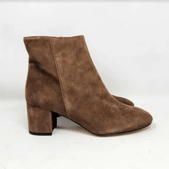 Women's 7 J Crew suede Chelsea boots in Glazed Pecan Brown