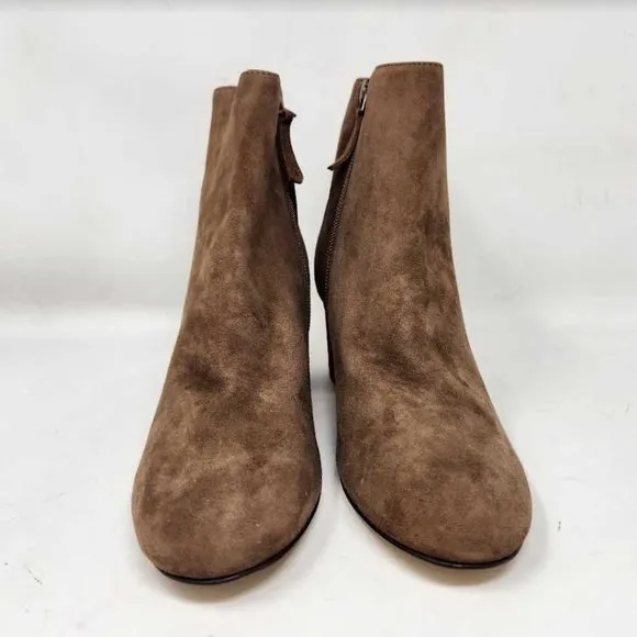 Women's 7 J Crew suede Chelsea boots in Glazed Pecan Brown