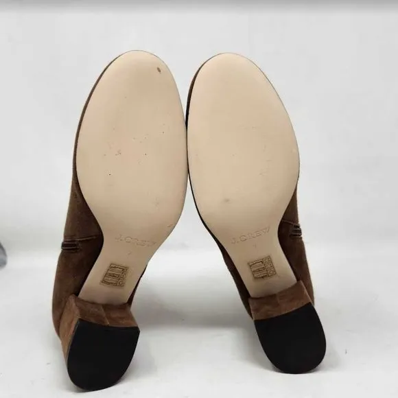 Women's 7 J Crew suede Chelsea boots in Glazed Pecan Brown