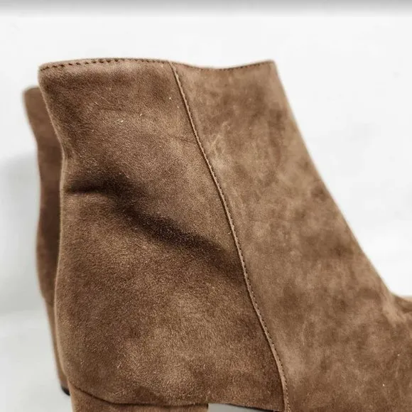 Women's 7 J Crew suede Chelsea boots in Glazed Pecan Brown