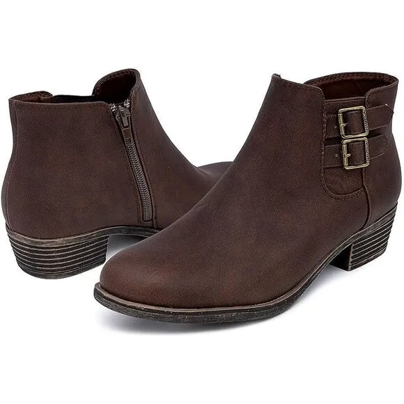 Women's Ankle Boot with Side Zipper - Stylish Dress Boot for Women