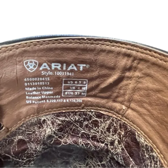 Women’s Ariat Snip Toe Fashion Brown Boots 6.5 B