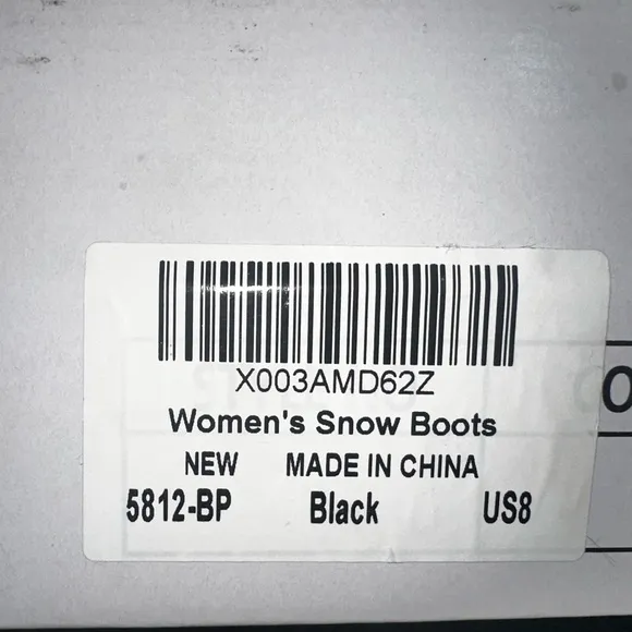Women's Black Bow Snow Boots