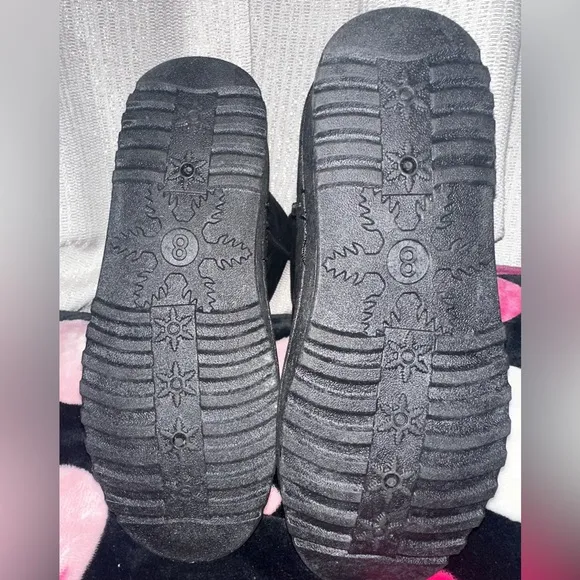 Women's Black Bow Snow Boots