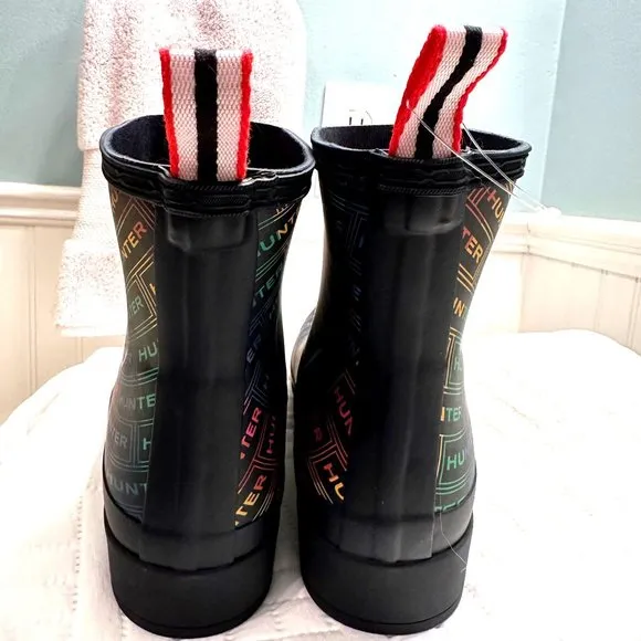 Womens Hunter Play Size 7 Logo Rain Boot Rainbow