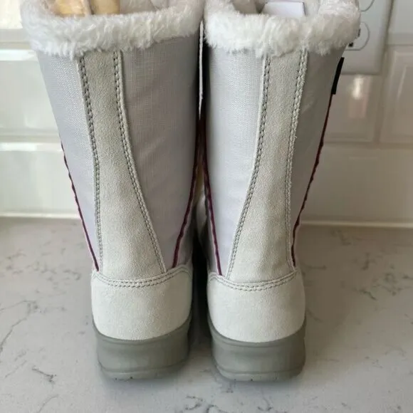 Womens Light Grey Snow Boots W/ Fleece Lining &amp; Insulated Soles By FreeShield Si
