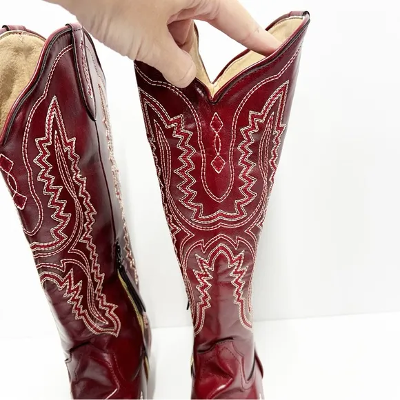 Women’s Red Cowboy Boots Western Cowgirl size EU 38 women’s 7.5