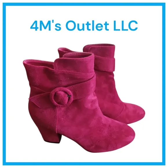 Women's Round Toe Block Heel Boots Ankle Booties