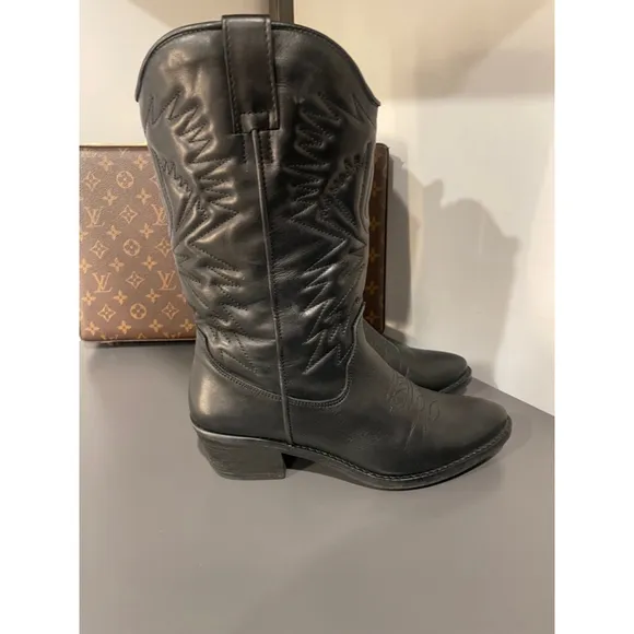 Women's Steve Madden Cowboy Boots, Black, Size 9.5