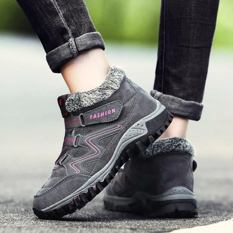 Women's Winter Shoes Thermal Villi Leather