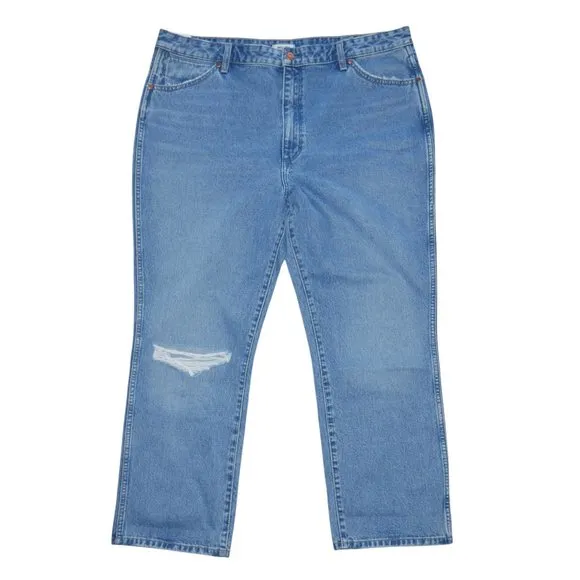 Wrangler Women's Wild West 603 High Rise Distressed Cropped Jeans Size 34x28