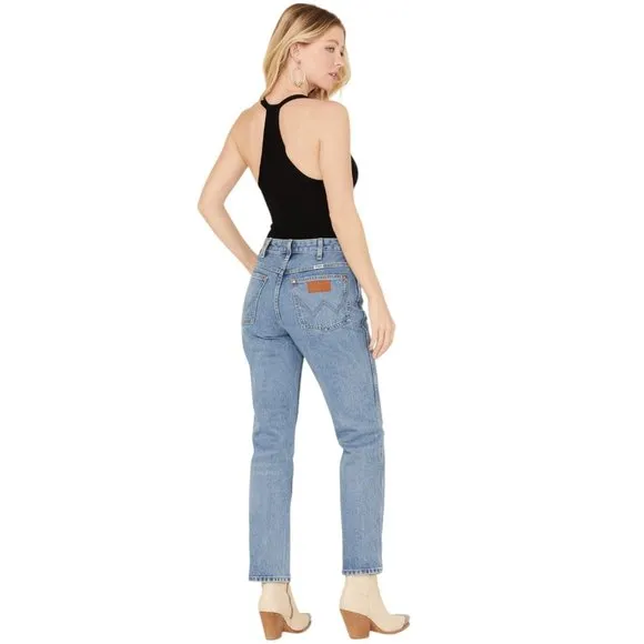 Wrangler Women's Wild West 603 High Rise Distressed Cropped Jeans Size 34x28