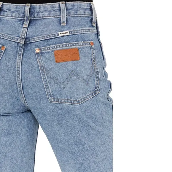 Wrangler Women's Wild West 603 High Rise Distressed Cropped Jeans Size 34x28