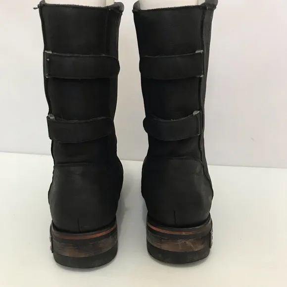 Xelement Black Leather Boots Men’s Size 9.5