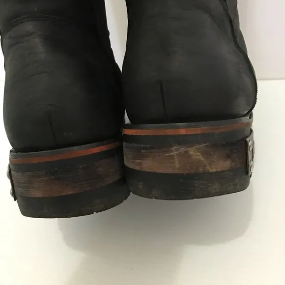 Xelement Black Leather Boots Men’s Size 9.5