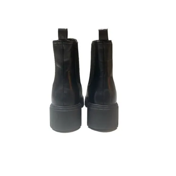 Y2K Bratz 90s Platform Black Chunky Heel Boots Women’s Size 9.5 Lug Sole…