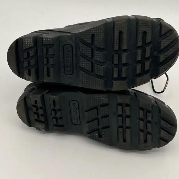 Youth Sorel Flurry Snow Winter Boot Sz US  5 EUR 37 BLACK RED $70 MSRP