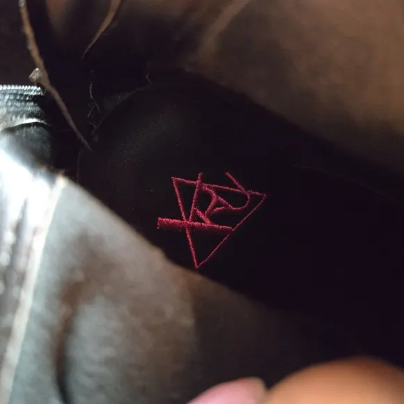 YRU Dolls Kill Diive Reflective Iridescent Dotted Chunky Heel Boot
