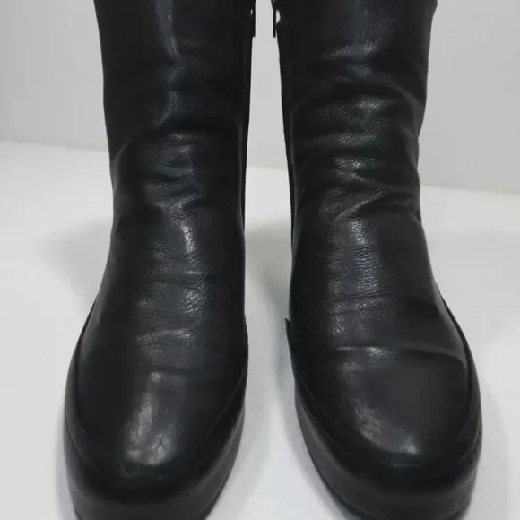 Y's 5 Zippered Soft Leather Boots Footwear Women's Fashion Vibram Botas Sz 9
