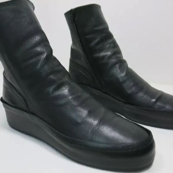Y's 5 Zippered Soft Leather Boots Footwear Women's Fashion Vibram Botas Sz 9