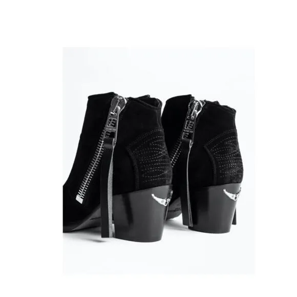 Zadig &amp; Voltaire Molly Suede Ankle Boots.