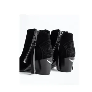 Zadig &amp; Voltaire Molly Suede Ankle Boots.