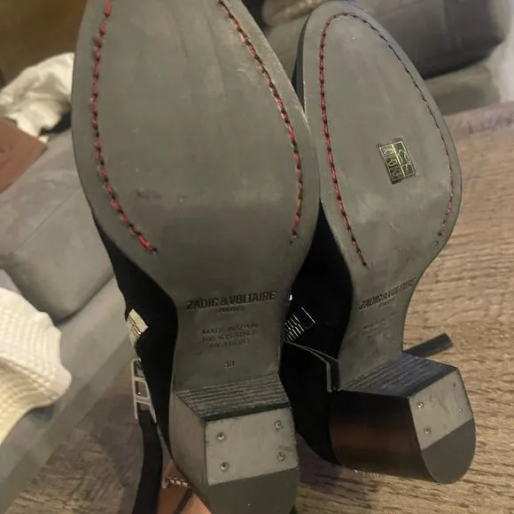 Zadig &amp; Voltaire Molly Suede Ankle Boots.