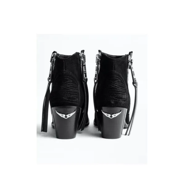 Zadig &amp; Voltaire Molly Suede Ankle Boots.