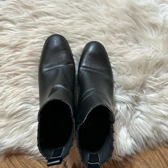 ZARA Heel Ankle Boots Black