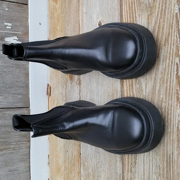 Zara Leather Ankle Boots