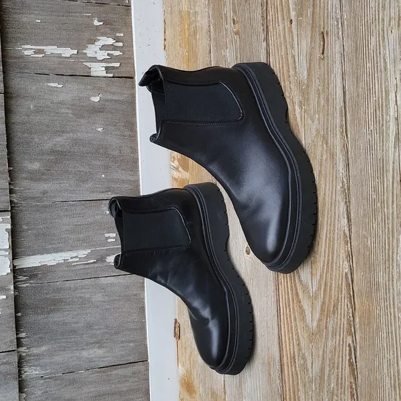 Zara Leather Ankle Boots
