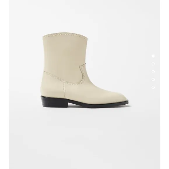 ZARA Leather Cowboy Boots
