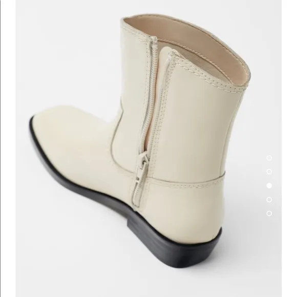ZARA Leather Cowboy Boots