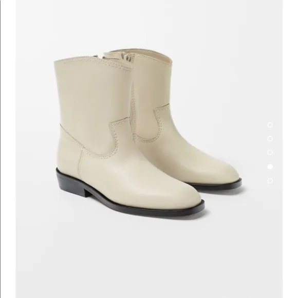 ZARA Leather Cowboy Boots