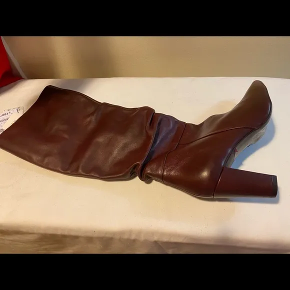 Zara Leather  Heel  boots