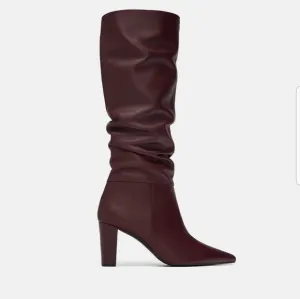 Zara Leather  Heel  boots