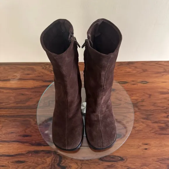Zara split suede brown boots 37 / 7