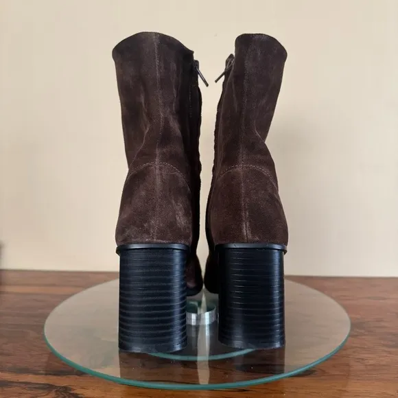 Zara split suede brown boots 37 / 7