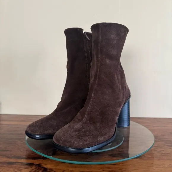 Zara split suede brown boots 37 / 7