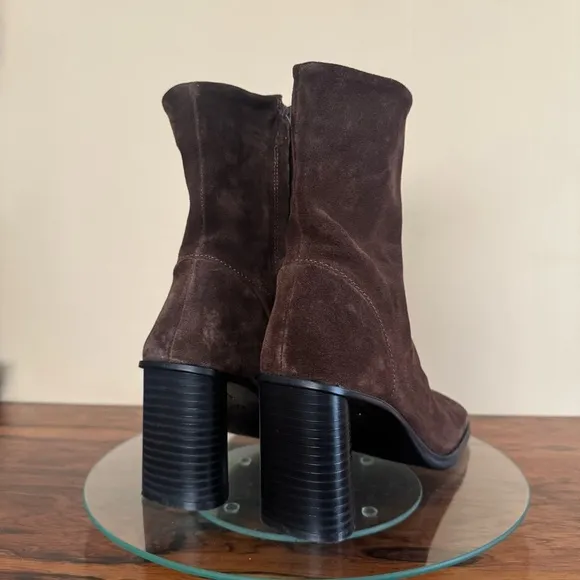 Zara split suede brown boots 37 / 7